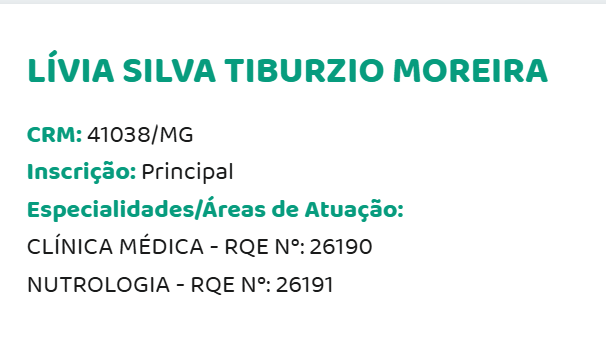 Dra. Lívia Tiburzio - Nutrologia